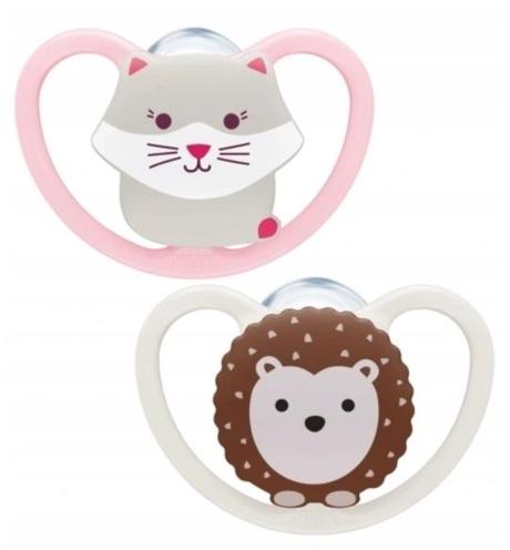 Nuk cumlík silikónový space 2ks, 0-6m, nuk