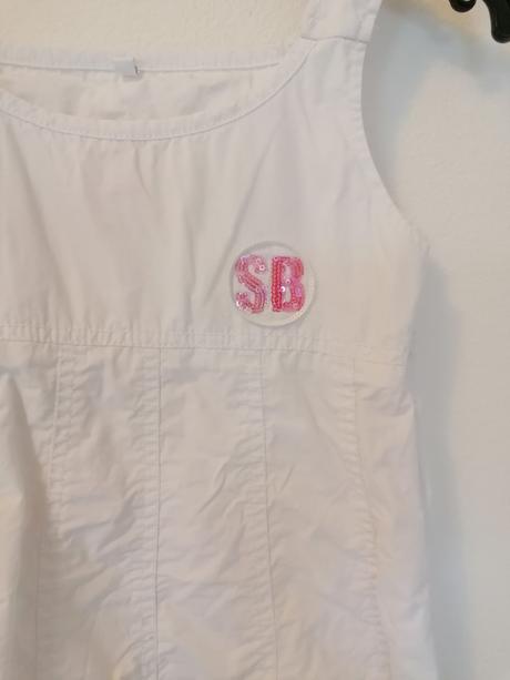 Biele šaty na ramienka pre 10r, 140