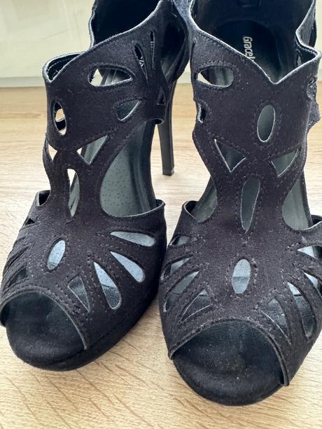 Čierne topánky na opatku, deichmann,38
