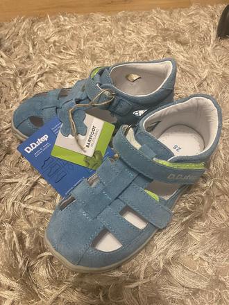 Celokožené barefoot sandálky, d.d.step,28