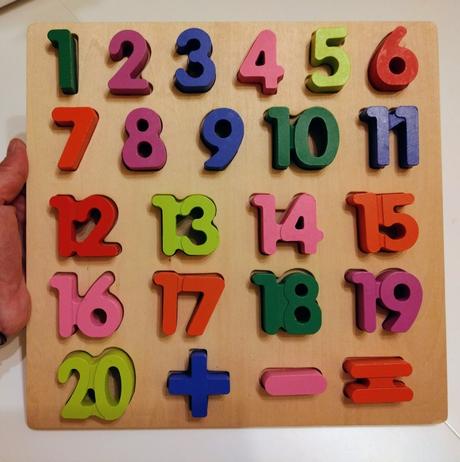 Drevená vkladačka čísla, 