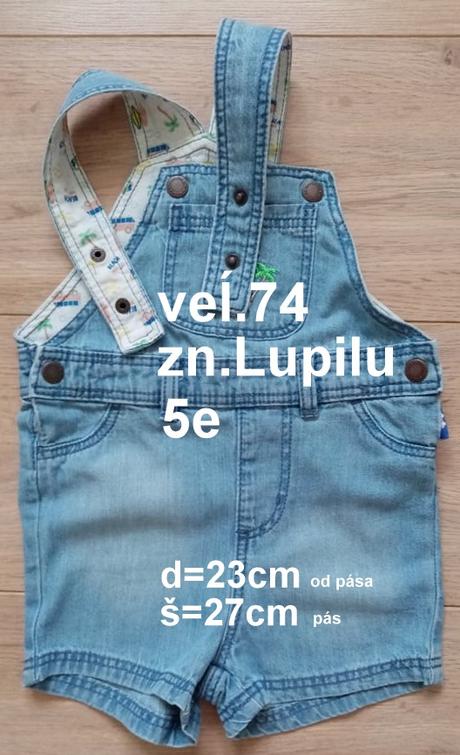 Krátke nohavice s trakmi, veĺ.74, zn.lupilu, lupilu,74