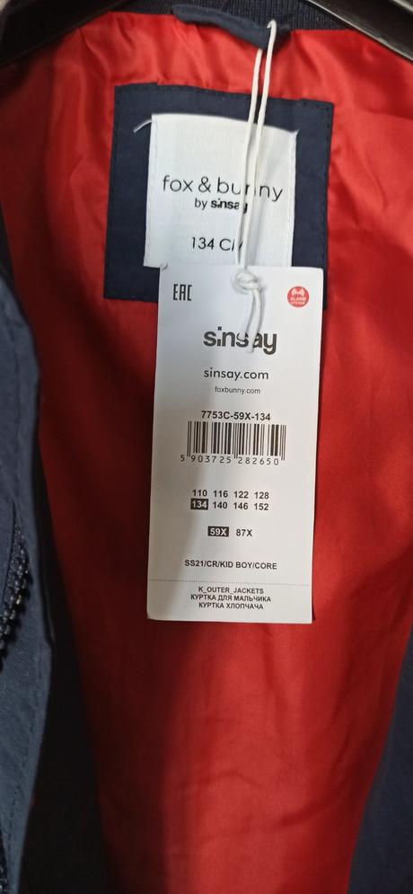 Nová tenká prechodná bunda, sinsay,134