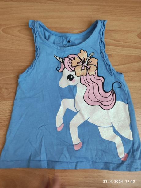 Tričko krátky rukáv pre dievčatko 92, h&m,92