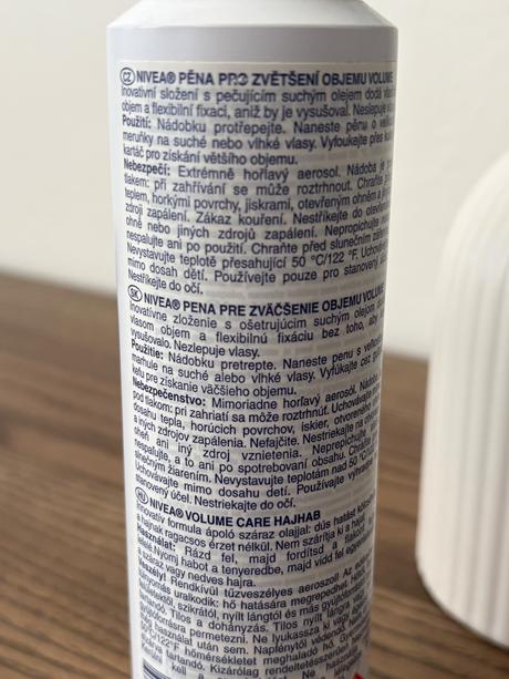 Pena na vlasy na zväčšenie objemu nivea,