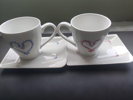 Ručné maľované šálky,