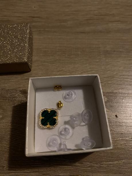 Luxusné náušnice pravé striebro s malachitom, 