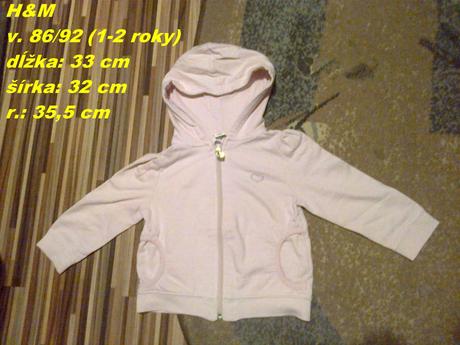 Mikinka so srdiečkom, h&m,86