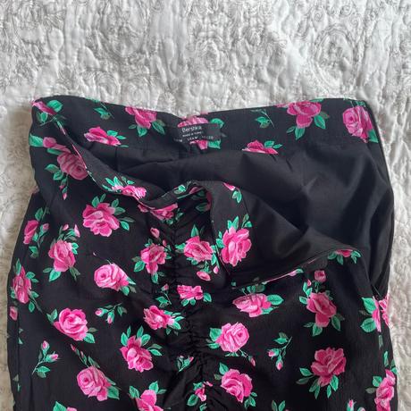 Kvetinový komplet sukne a topu, bershka,s