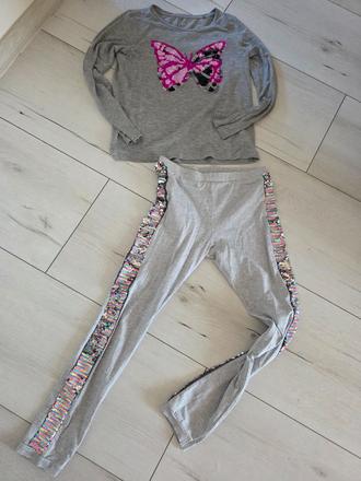 Leginy+tričko 146/152, c&a,146