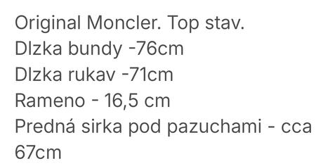 Moncler paperie bunda, xl