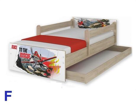 Detská posteľ disney+zásuvka,rošt,matrac,zábrany, šírka (cm): 80,dĺžka (cm): 160