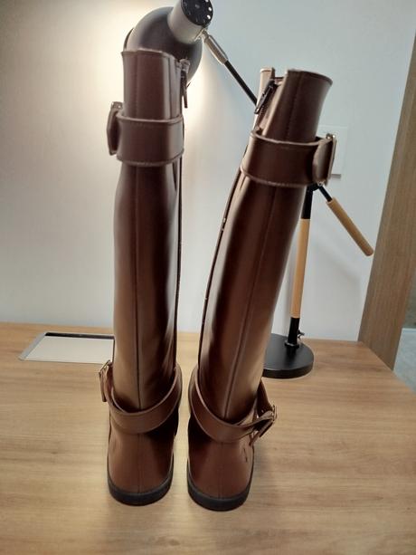 Shapen barefoot vysoké čižmy glam brown vegan, 40