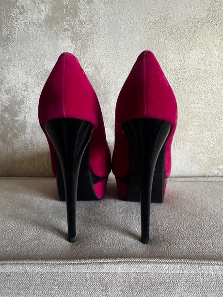 Dámské high hills ružové nové veľkosť 37, 37