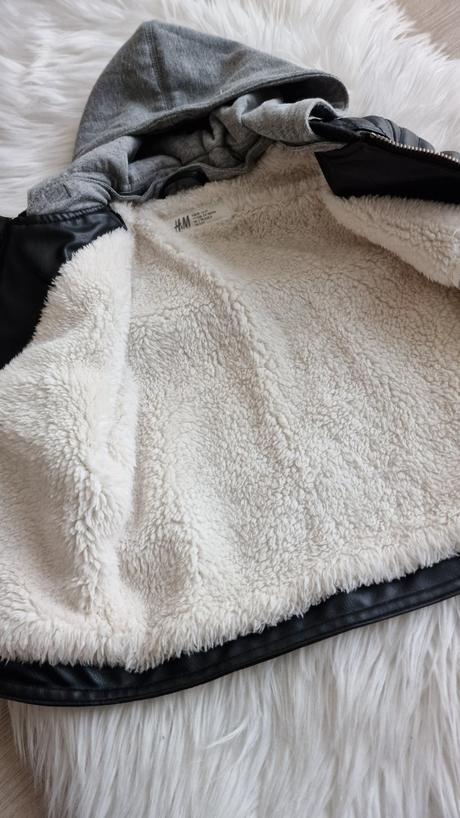 Podšitá motorkárska bunda, h&m,98
