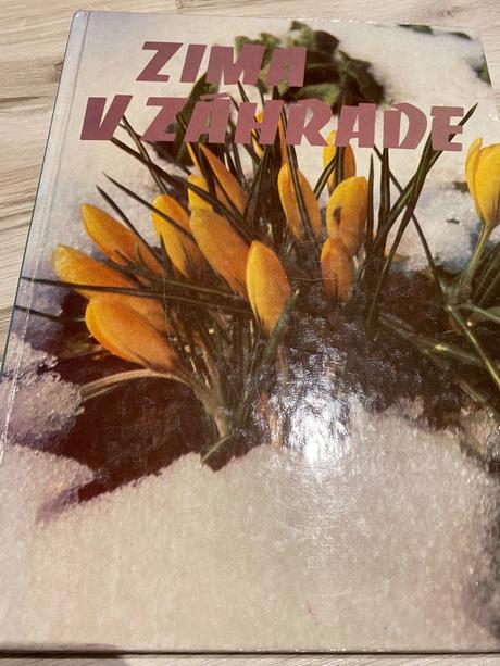 Krásna stará retro kniha zima v záhrade 1983, 
