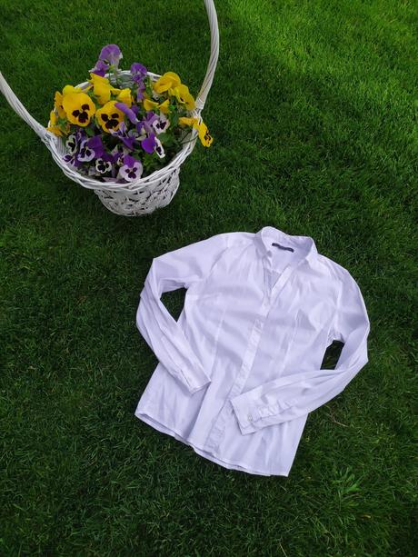 Biela bluzka, gate,m