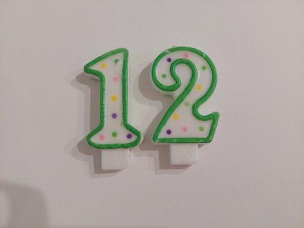 Sviečky 1 a 2  na tortu, 