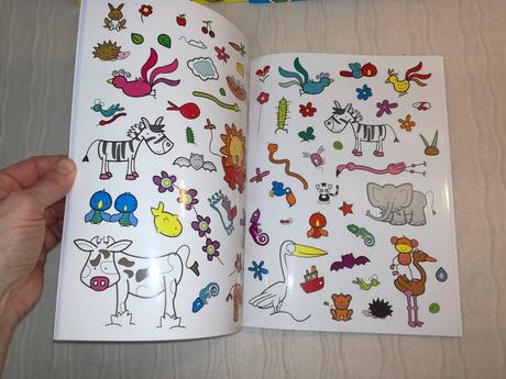 Maze, find & colour sticker & colouring book,