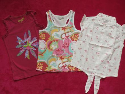 2x tielko + letná košieľka č.122, 122–134