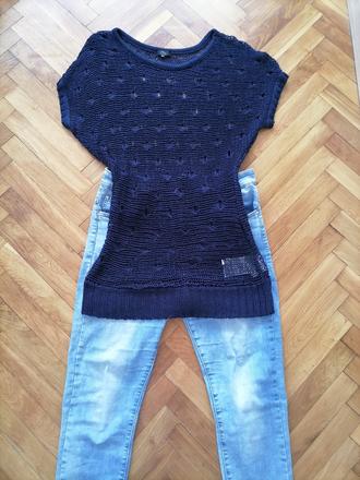 Elegantné predľžené tričko - 1x oblečené, l