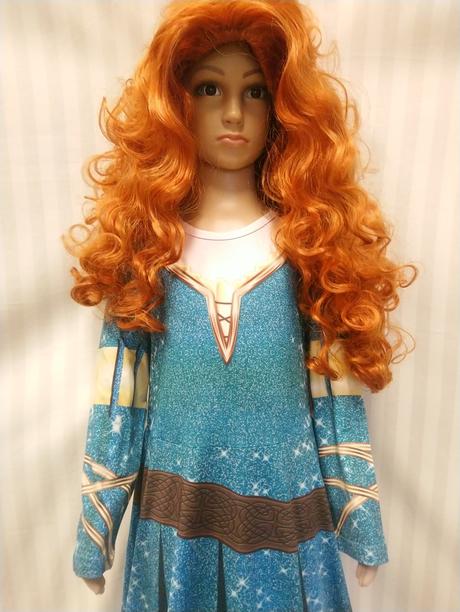 Kostým merida šaty a vlasy, 110-122 cm, 