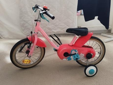 Dievčenský bicykel b'twin 14" jednorožec, 14