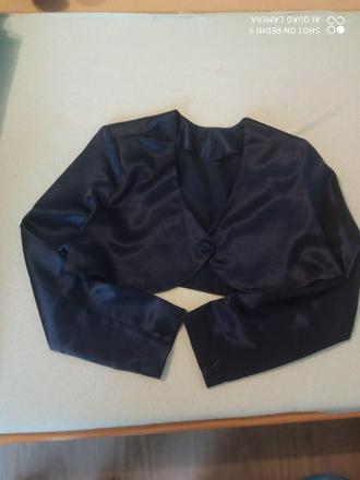 Bolerko modrý satén, m