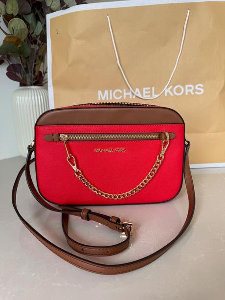 Michael kors kožená crossbody kabelka, michael kors
