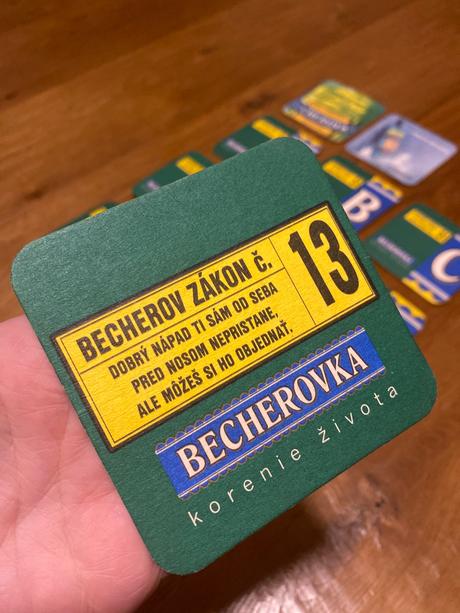 Becherovka podpivníky - tácky pod pivo, 