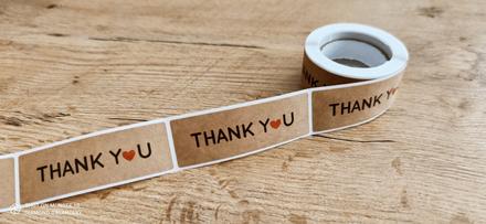 Nálepka thank you 25x75 mm, 