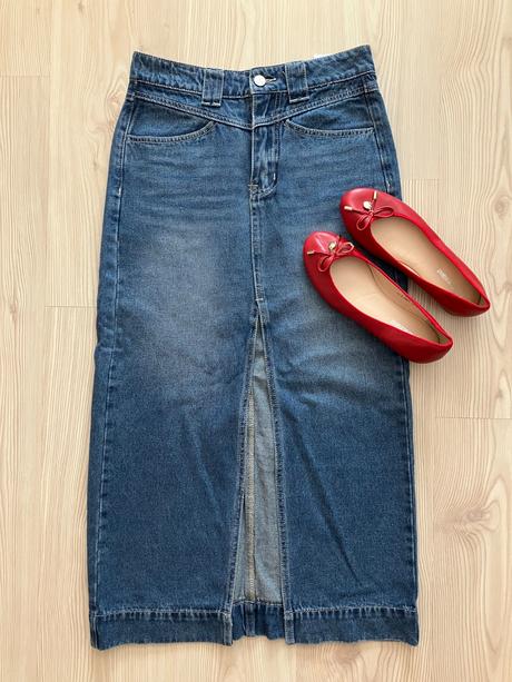 Denimová sukňa, s