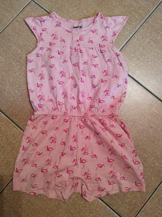 Praktický letný overal s plameniakmi,veľ.86/92, lupilu,86