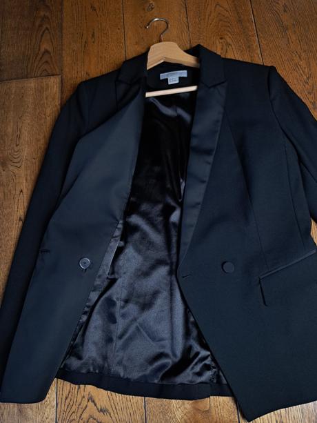 Čierne smokingové sako, h&m,38