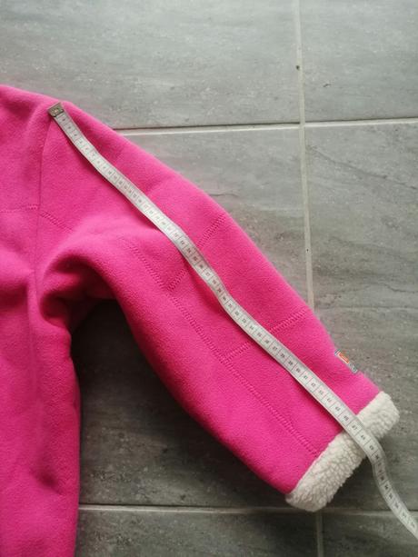 Ružová flísová bunda s kožušinou v176, 176