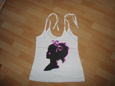 Biele tricko na ramienka, l