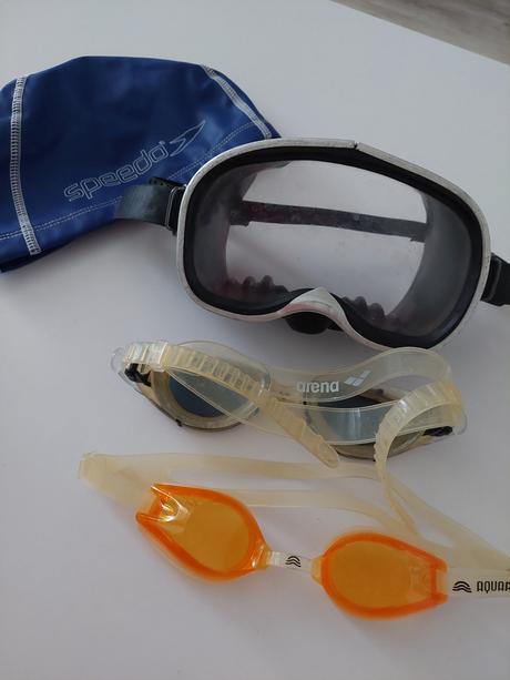 Okuliare na potápanie, ciapka na kupanie, 