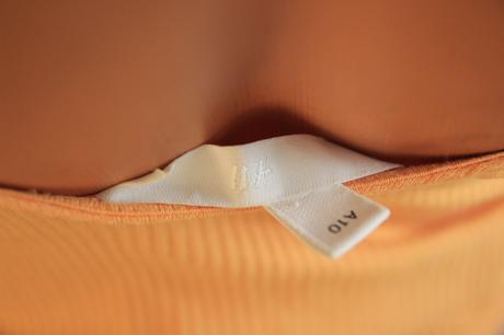 Oranžový rebrovaný body top, h&m, xs, h&m,xs