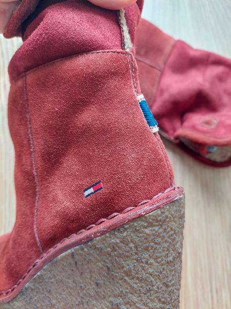 Tommy hilfiger kožené čižmy na platforme 36, tommy hilfiger,36