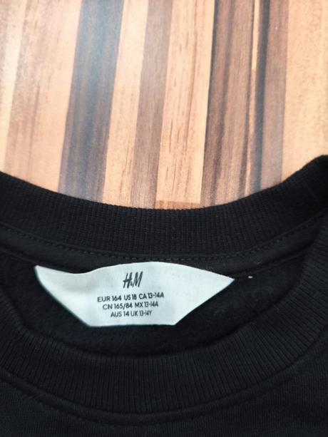 Čierna mikina h&m veľ 164, h&m,164