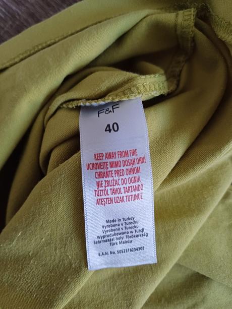 Žltozelené šaty, f&f,40