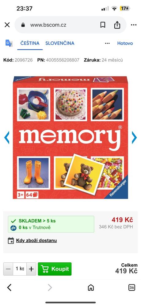 Ravensburger memory junior pexeso,