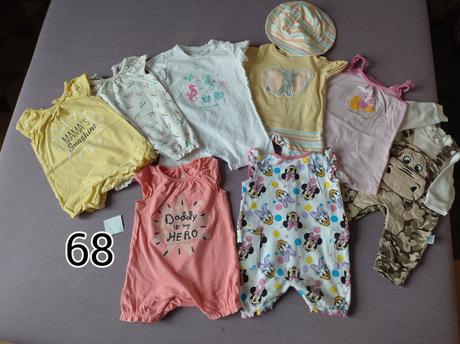 Predam detske/ dojcenske oblecenie, ciapky..., 68–80