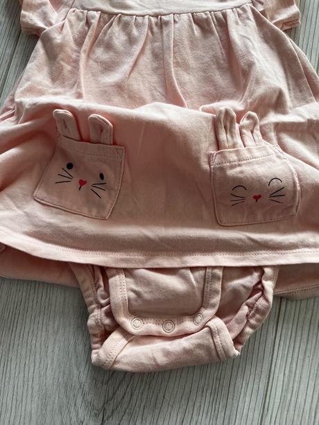 Utešené body šaty so zajačikmi, h&m,74