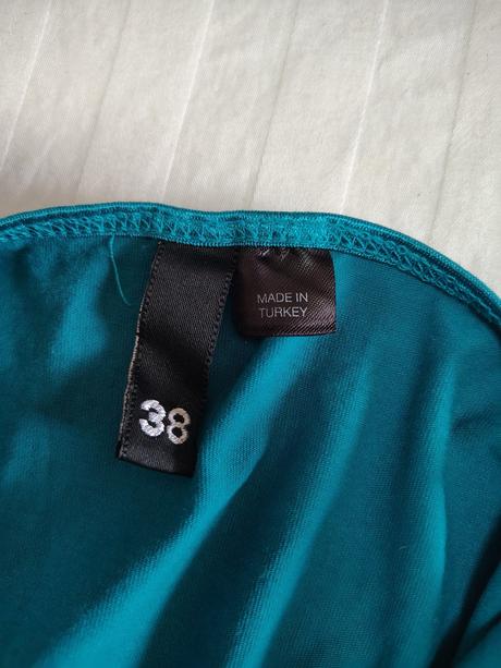 Dámsky tyrkysový elastický top, h&m, xs, h&m,xs