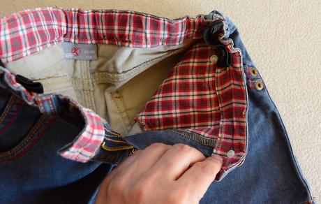 Riflová suknička modrá, 146