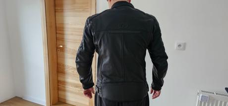 Kožená motorkárska bunda oxford, l