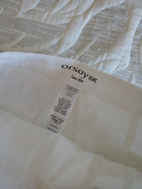 Biela riflová sukňa, orsay,38