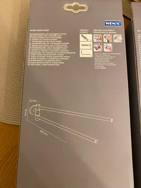 Nástenné držiaky na uteráky wenko, 