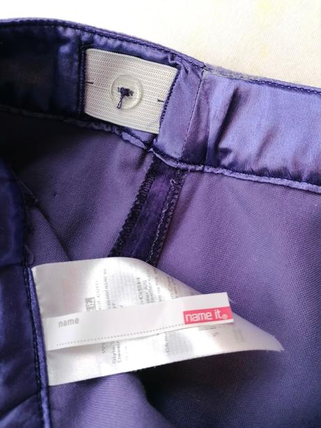 Zamatové nohavice s mašľou, name it,92